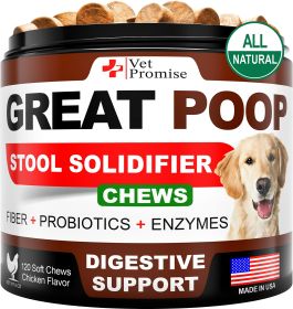 Great Poop Probiotics for Dogs Stool Softener Fiber for Dogs Supplement 6 Probiotics and Digestive Enzymes Healthy Gut Firm Stool & Diarrhea Relief 12