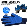 Pet Grooming Gloves Dog Brush Mitts Deshedding Hair Removal Massage Cat Horse