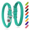 Ultra Soft Rolled Leather Dog Collar for Small Dogs 18 - 21 in Neck Soft Padded Dog Collars for Medium Dogs   Puppy Collars for Large Breed Dogs   Mal