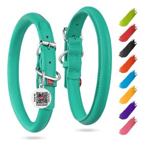 Ultra Soft Rolled Leather Dog Collar for Small Dogs 10 - 13 inch Neck Soft Padded Dog Collars for Medium Dogs Puppy Collars for Large Breed Dogs Male