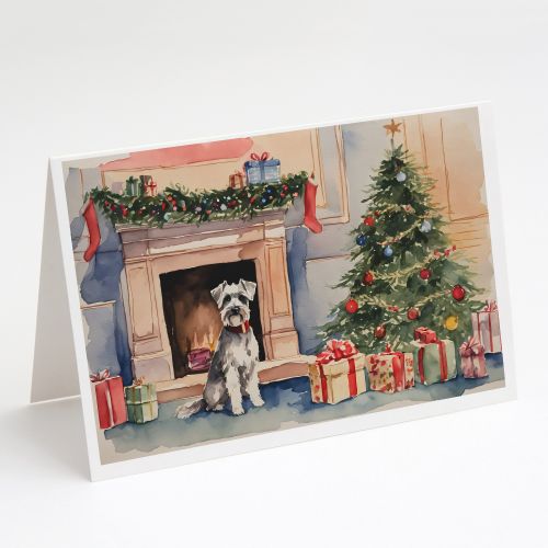 Schnauzer Christmas Greeting Cards Pack of 8 Blank Cards with Envelopes Whimsical A7 Size 5x7 Blank Note Cards