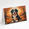 Bernese Mountain Dog Fall Greeting Cards Pack of 8 Blank Cards with Envelopes Whimsical A7 Size 5x7 Blank Note Cards