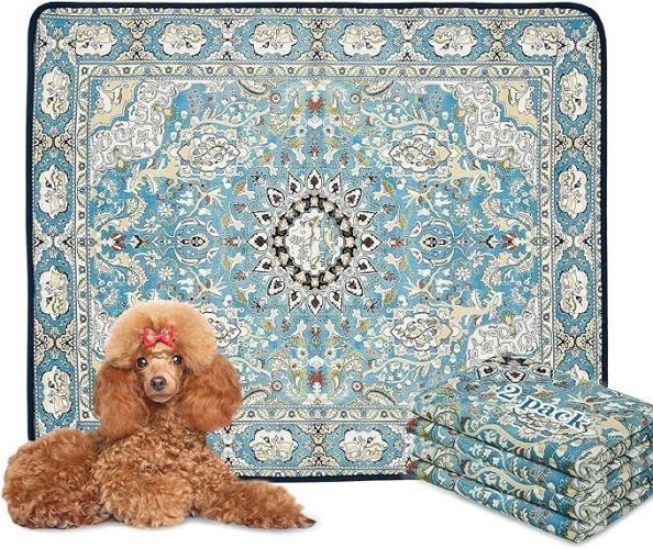 Qeils Washable Pee Pads for Dogs, 2 Pack Reusable Puppy Pads 36"x41" Super Absorbent Leakproof Dog Training Pads, Non-Slip Potty Pads for Floor, Crate Qeils Washable Pee Pads for Dogs, 2 Pack Reusable Puppy Pads 36"x41" Super Absorbent Leakproof Dog Training Pads, Non-Slip Potty Pads for Floor, Crate