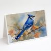 Blue Jay Greeting Cards Pack of 8 Blank Cards with Envelopes Whimsical A7 Size 5x7 Blank Note Cards