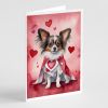 Papillon My Valentine Greeting Cards Pack of 8 Blank Cards with Envelopes Whimsical A7 Size 5x7 Blank Note Cards