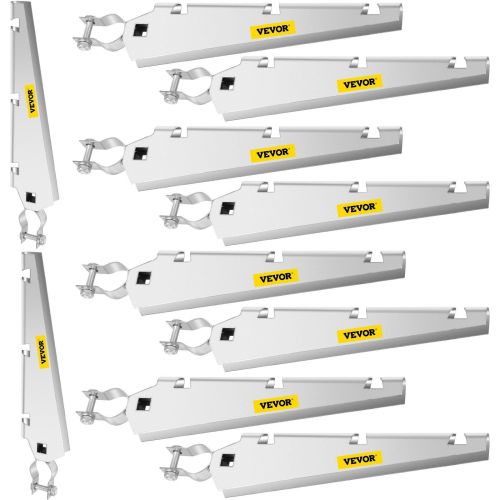 VEVOR Barbed Wire Arm Set of 10 Extend Arm Barbed Wire for 1-3/8" Top Rail Chain-Link Barbwire Arm Hot-Dip Galvanized Steel Cornered Barbwire Arm 45-D