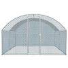 13 x 10 ft Large Metal Chicken Coop, Walk-in Poultry Cage Chicken Hen Run House with Waterproof Cover