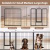Dog Playpen Indoor Outdoor, 24" Height 16 Panels Fence with Anti-Rust Coating, Metal Heavy Portable Foldable Dog Pen for Small/Medium Dogs RV Camping
