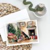 Airedale Terrier Christmas Greeting Cards Pack of 8 Blank Cards with Envelopes Whimsical A7 Size 5x7 Blank Note Cards