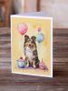 Sheltie Happy Birthday Greeting Cards Pack of 8 Blank Cards with Envelopes Whimsical A7 Size 5x7 Blank Note Cards