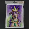 Catahoula King of Mardi Gras Greeting Cards Pack of 8 Blank Cards with Envelopes Whimsical A7 Size 5x7 Blank Note Cards
