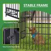 Large Dog Kennel Outdoor Pet Pens Dogs Run Enclosure Animal Hutch Metal Coop Fence with Roof Cover(6.6'L x 3.9'W x 5.9'H)