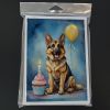 German Shepherd Happy Birthday Greeting Cards Pack of 8 Blank Cards with Envelopes Whimsical A7 Size 5x7 Blank Note Cards