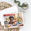 Decorating Easter Dachshund Greeting Cards Pack of 8 Blank Cards with Envelopes Whimsical A7 Size 5x7 Blank Note Cards