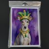 Whippet King of Mardi Gras Greeting Cards Pack of 8 Blank Cards with Envelopes Whimsical A7 Size 5x7 Blank Note Cards