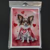 Papillon My Valentine Greeting Cards Pack of 8 Blank Cards with Envelopes Whimsical A7 Size 5x7 Blank Note Cards