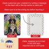 Bernese Mountain Dog King of Mardi Gras Porcelain Ornament Christmas Tree Hanging Decorations for Home Christmas Holiday, Rectangle, Gift, Multicolor