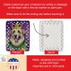 Anatolian Shepherd Dog King of Mardi Gras Porcelain Ornament Christmas Tree Hanging Decorations for Home Christmas Holiday, Rectangle, Gift