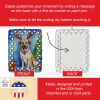 Anatolian Shepherd Dog Christmas Reindeer Porcelain Ornament Christmas Tree Hanging Decorations for Home Christmas Holiday, Rectangle, Gift