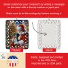 Greater Swiss Mountain Dog and Santa Claus Porcelain Ornament Christmas Tree Hanging Decorations for Home Christmas Holiday, Rectangle, Gift