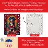 Bernese Mountain Dog Holiday Christmas Porcelain Ornament Christmas Tree Hanging Decorations for Home Christmas Holiday, Rectangle, Gift, Multicolor