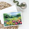 North Dakota Wild Prairie Roses in Watercolor Greeting Cards Pack of 8 Blank Cards with Envelopes Whimsical A7 Size 5x7 Blank Note Cards