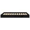 Dog Bed Black 36"x25.2"x3.5" Solid Wood Pine