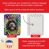 Portuguese Water Dog King of Mardi Gras Porcelain Ornament Christmas Tree Hanging Decorations for Home Christmas Holiday, Rectangle, Gift, Multicolor