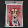 Greyhound Get Well Soon Greeting Cards Pack of 8 Blank Cards with Envelopes Whimsical A7 Size 5x7 Blank Note Cards