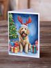 Goldendoodle Christmas Reindeer Greeting Cards Pack of 8 Blank Cards with Envelopes Whimsical A7 Size 5x7 Blank Note Cards