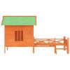 Dog Kennel Brown 62.6"x47.2"x34.8" Solid Wood Pine