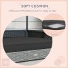 PawHut Wicker Dog House Outdoor with Canopy, Rattan Dog Bed with Water-resistant Cushion, for Small and Medium Dogs, Gray
