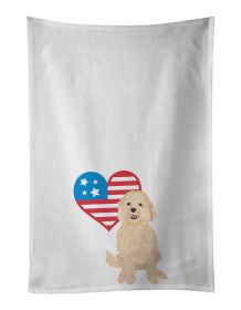 Doodle Fawn #1 Patriotic Kitchen Towel Set of 2 White Dish Towels Decorative Bathroom Hand towel for Hand, Face, Hair, Yoga, Tea, Dishcloth, 19 X 28"