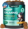 Calming Chews for Dogs Anxiety Relief Hemp Calming Soft Treats 130 Pcs for Storms Fireworks Separation Vet Visits Grooming Travel Valerian Root Hemp S