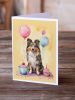 Sheltie Happy Birthday Greeting Cards Pack of 8 Blank Cards with Envelopes Whimsical A7 Size 5x7 Blank Note Cards