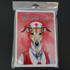 Greyhound Get Well Soon Greeting Cards Pack of 8 Blank Cards with Envelopes Whimsical A7 Size 5x7 Blank Note Cards