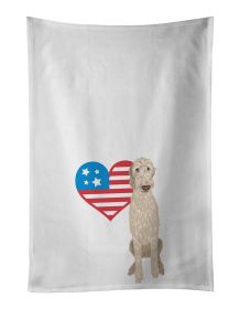 NEW Doodle Fawn #4 Patriotic Kitchen Towel Set of 2 White Dish Towels Decorative Bathroom Hand towel for Hand, Face, Hair, Yoga, Tea, Dishcloth