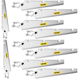 VEVOR Barbed Wire Arm Set of 10 Extend Arm Barbed Wire for 1-3/8" Top Rail Chain-Link Barbwire Arm Hot-Dip Galvanized Steel Cornered Barbwire Arm 45-D