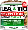 Flea and Tick Prevention for Dogs Chewables 170 Treats Natural Dog Flea and Tick Treatment All Breeds & Ages Made in USA