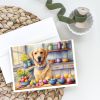 Decorating Easter Yellow Labrador Retriever Greeting Cards Pack of 8 Blank Cards with Envelopes Whimsical A7 Size 5x7 Blank Note Cards