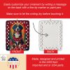 Bernese Mountain Dog Holiday Christmas Porcelain Ornament Christmas Tree Hanging Decorations for Home Christmas Holiday, Rectangle, Gift, Multicolor
