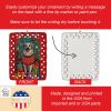Anatolian Shepherd Dog Holiday Christmas Porcelain Ornament Christmas Tree Hanging Decorations for Home Christmas Holiday, Rectangle, Gift, Multicolor