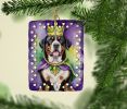 Greater Swiss Mountain Dog King of Mardi Gras Porcelain Ornament Christmas Tree Hanging Decorations for Home Christmas Holiday, Rectangle, Gift