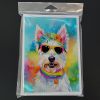 Westie Hippie Dawg Greeting Cards Pack of 8 Blank Cards with Envelopes Whimsical A7 Size 5x7 Blank Note Cards