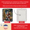 Bernese Mountain Dog and Santa Claus Porcelain Ornament Christmas Tree Hanging Decorations for Home Christmas Holiday, Rectangle, Gift, Multicolor