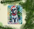 Portuguese Water Dog Christmas Porcelain Ornament Christmas Tree Hanging Decorations for Home Christmas Holiday, Rectangle, Gift, Multicolor