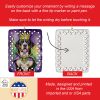 Greater Swiss Mountain Dog King of Mardi Gras Porcelain Ornament Christmas Tree Hanging Decorations for Home Christmas Holiday, Rectangle, Gift
